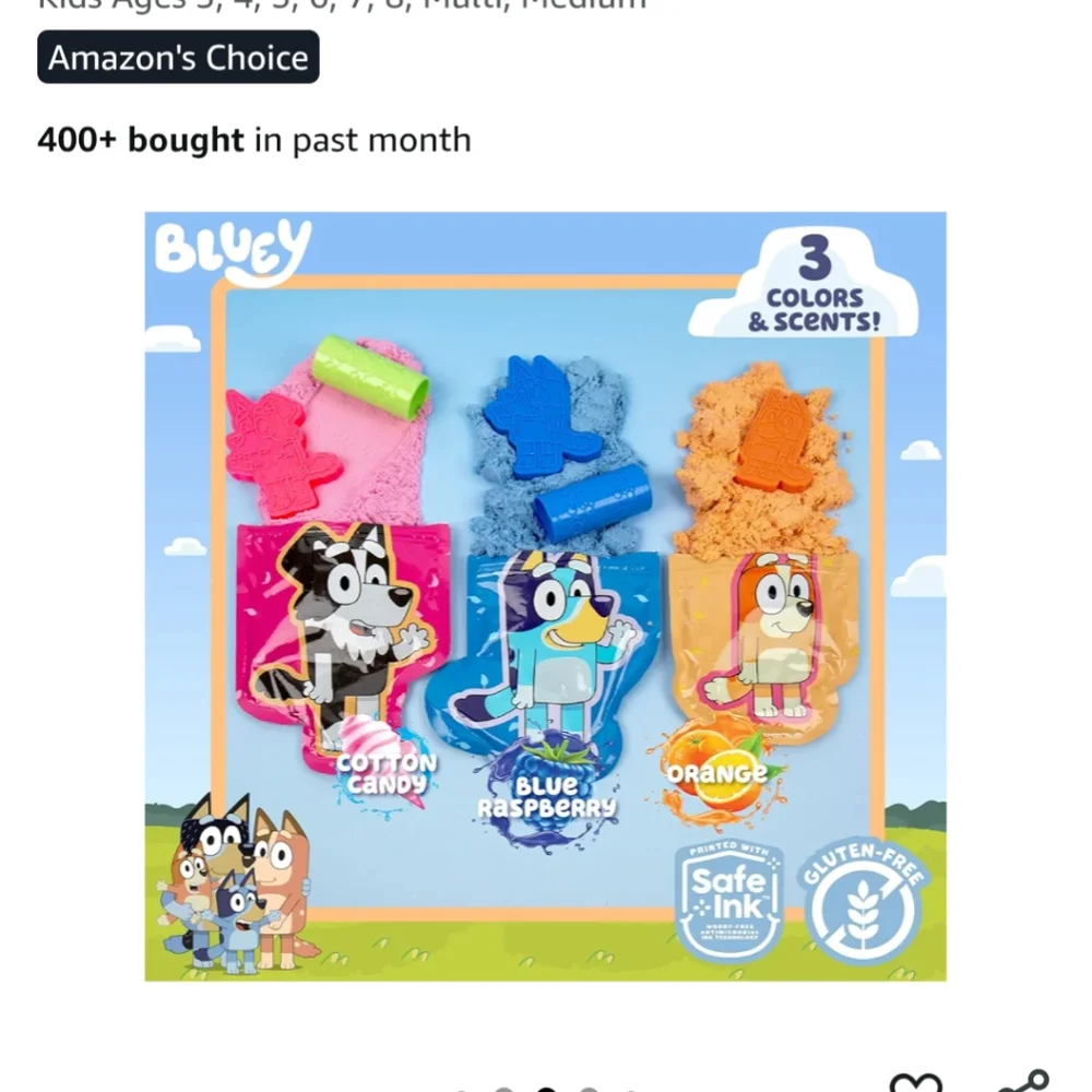 ⭐ Bluey SLIMYGLOOP Slimy Sand Mold & Play Creations